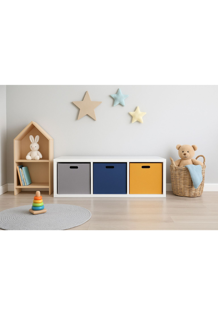 Banco/Sofá Organizador com Caixas de Brinquedos