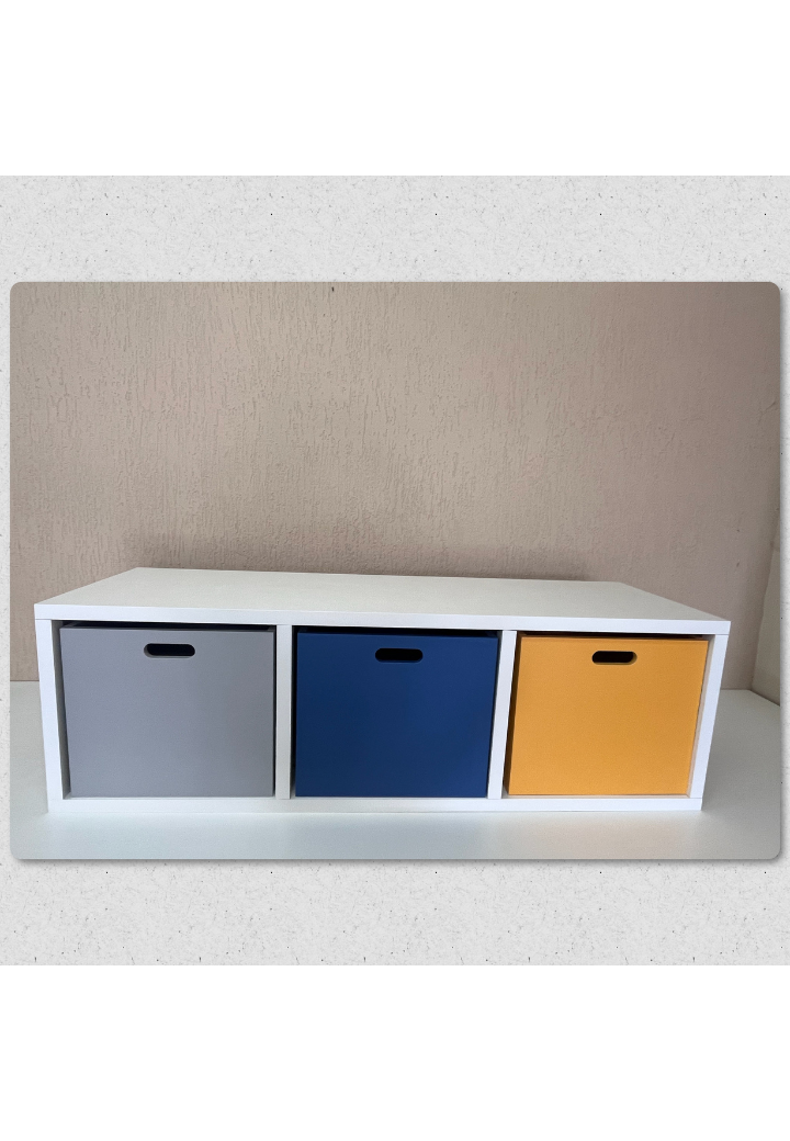 Banco/Sofá Organizador com Caixas de Brinquedos