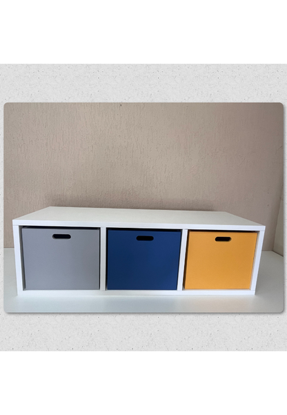 Banco/Sofá Organizador com Caixas de Brinquedos